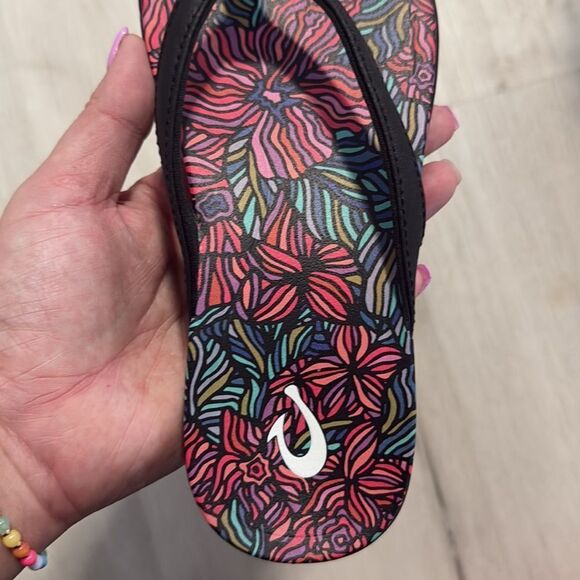 NWT- OluKai -Ho'Opio Hau Women’s flip-flop- ONYX/HAU- Size 5 - Picture 12 of 12